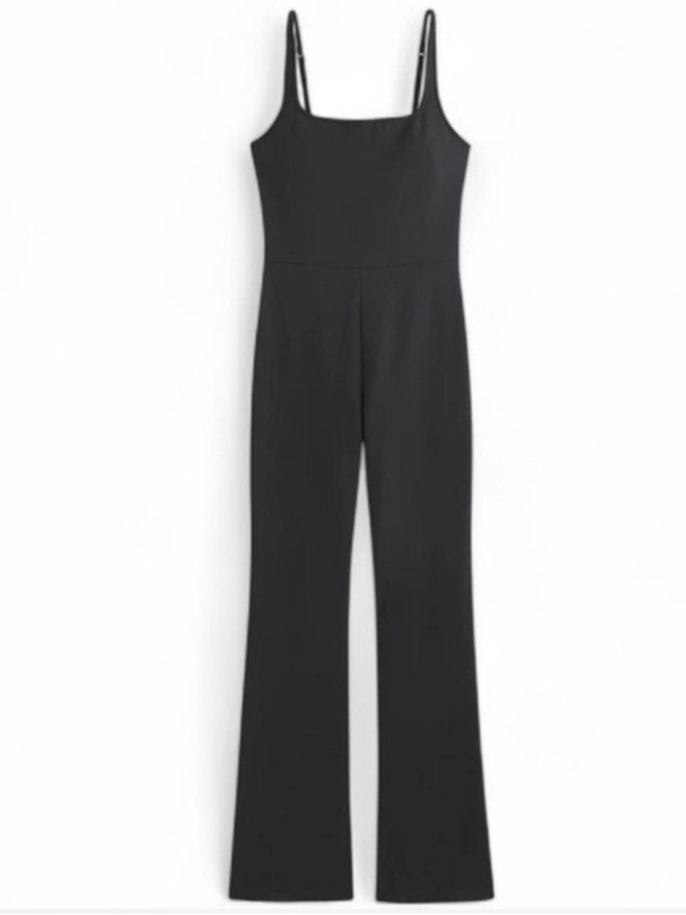 A&F Women's Ponte Unitard Flare Jumpsuit in Black